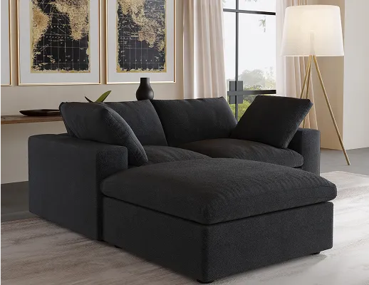 Haven two-seat sofa with ottoman