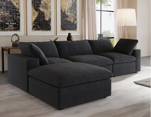 Haven three-seat sofa with ottoman