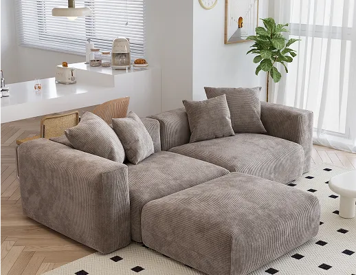 Marlow two-seat sofa with ottoman