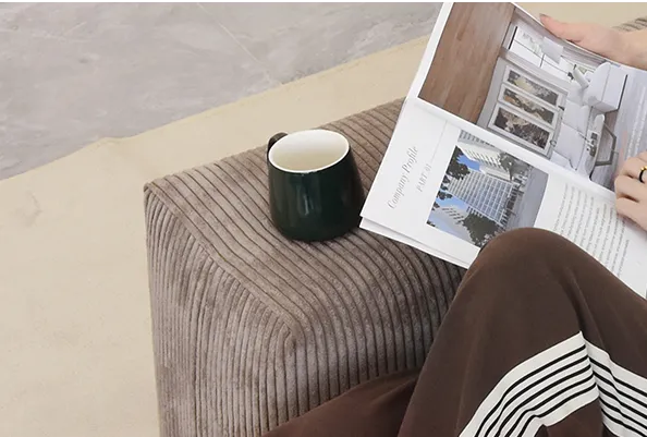 Wide padded armrest on the Marlow sofa