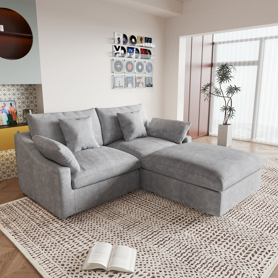 Modwell Stretch-Out Loveseat in light grey