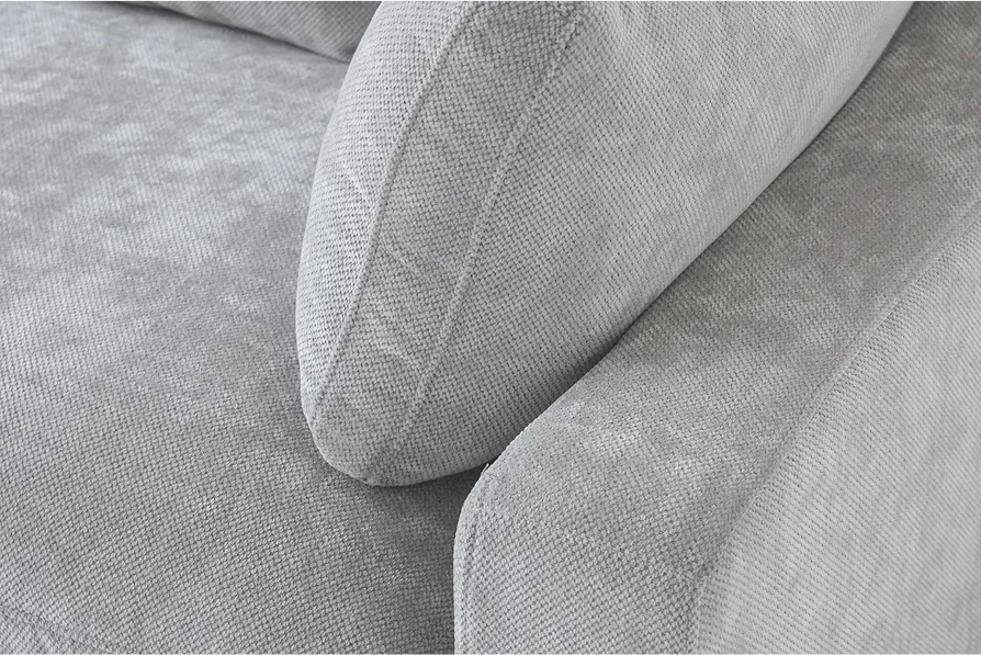Angled upholstered arm of the Modwell sofa